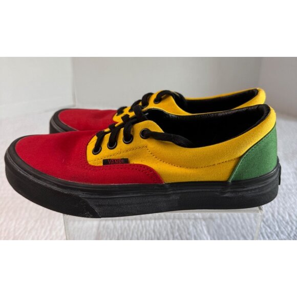 Vans Era Rasta Color block Canvas Skater Shoes Sneakers SZ Men 5.5/W-7 - Picture 4 of 8